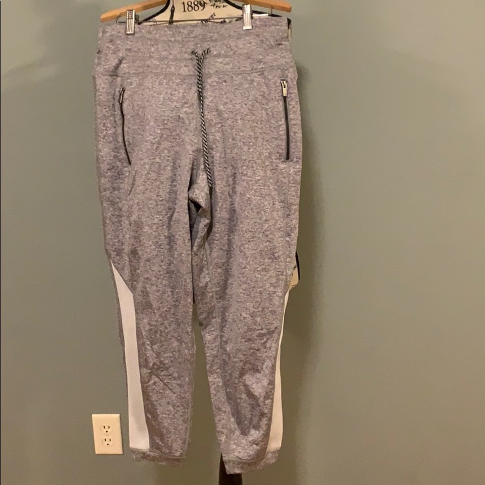 Grey joggers.